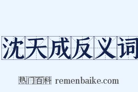 沈天成反义词是什么意思的图片